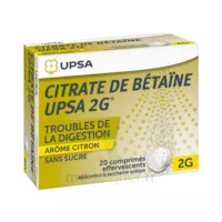 Citrate De Betaïne Upsa 2 G Comprimés Effervescents Sans Sucre Citron 2t/10 à JUAN-LES-PINS